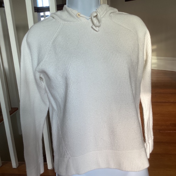 Michael Kors cream colored hoodie over the head size Med - Picture 10 of 13